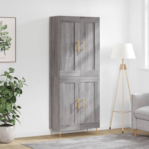 Highboard Grey Sonoma 69.5x34x180 cm Engineered Wood 3199679