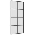 Sliding Door with Hardware Set 90x205 cm ESG Glass&Aluminium 3332896
