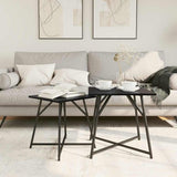 Side Table Set 2 pcs Black Oak 869726