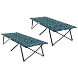Folding Camping Bed Folding 2 pcs Leaf pattern 206 x 76 x 74 cm 42003173