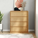 Drawer Cabinet SAUDA Oak 76.5x39x91 cm Solid Wood Pine 377595