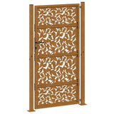 Garden Gate 100x175 cm Weathering Steel Leaf Design 4100967