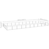 Dog Kennel Silver 40 m Steel 3082156