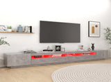 TV Cabinet with LED Lights Concrete Grey 300x35x40 cm 3081928