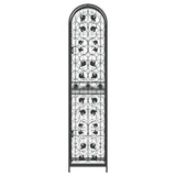 Wine Rack for 73 Bottles Black 45x36x200 cm Wrought Iron 358371