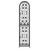 Wine Rack for 73 Bottles Black 45x36x200 cm Wrought Iron 358371