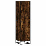 Highboard Smoked Oak 35.5x35x139 cm Engineered Wood and Metal 849056
