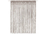 323982 Macrame Curtain Taupe 140x240 cm Cotton