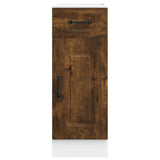 Kitchen Base Cabinet Kalmar Smoked Oak Engineered Wood 853462