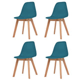 Dining Chairs 4 pcs Turquoise Plastic 244781