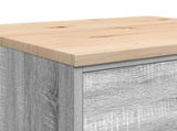 Garage Storage Cabinet Grey Sonoma 60x51x85 cm Solid Wood Pine 860603