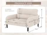 GOMYWAY corduroy fabric, comfortable monochrome single person wide seat chair, suitable for living W2678P422244