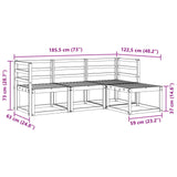 Outdoor Sofa Set 4 pcs Natural 3366202