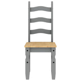 3 Piece Dining Set PANAMA Grey Solid Wood Pine 3345195
