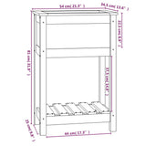 Planter with Shelf Honey Brown 54x34.5x81 cm Solid Wood Pine 823755