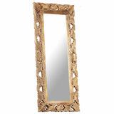 321640 Hand Carved Mirror Brown 110x50 cm Solid Mango Wood