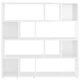 Book Cabinet/Room Divider High Gloss White 105x24x102 cm 823247