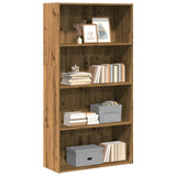 Bookcase Artisian Oak 80x30x152 cm Engineered Wood 857948