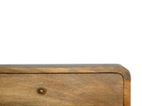 Solid Wood Floating Curve Open Slot Bedside, 1 Drawer and Open Shelf, Brown B2743P402929