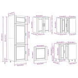 14 Piece Kitchen Cabinet Set "Porto" Old Wood Engineered Wood 3314999