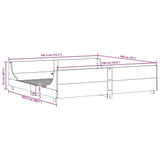 Bed Frame without Mattress Wax Brown 180x200 cm Super King Solid Wood Pine 3302275
