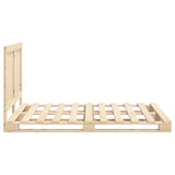Bed Frame without Mattress with Headboard 140x200 cm Solid Wood 3281534