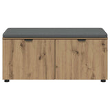 Hall Bench with Cushion with Shelf Artisan Oak 100 x 38 x 46 cm 891495