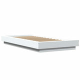 Bed Frame with LED Lights without Mattress White 100x200cm 3281112