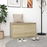 Bench Sonoma oak Engineered wood 80x40x45 cm Entryway Bench 808669