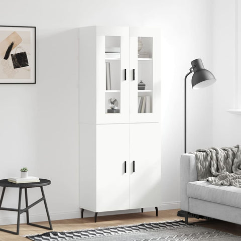 Highboard White 69.5x34x180 cm Engineered Wood 3198225