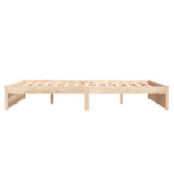 Bed Frame without Mattress Solid Wood 150x200 cm King Size King Size 814954