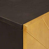 Side Cabinet Black and Gold 90 x 33.5 x 75 cm Solid Mango Wood 4017856