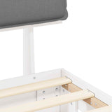 Bed Frame with Upholstered Headboard Light Grey 120 x 200 cm 877283