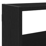 ZNTS Wall Cube Shelf 7 Compartments Black Engineered Wood 860023