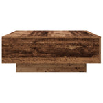 ZNTS Coffee Table with LED Lights Old Wood 80x80x31 cm 863000