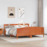 Bed Frame without Mattress Wax Brown 180x200 cm Super King Solid Wood Pine 3306959