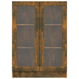 Vitrine Cabinet Smoked Oak 82.5x30.5x115 cm Engineered Wood 815618