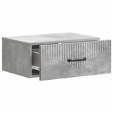 Wall-Mounted Bedside Cabinet with Drawer 2 pcs Concrete Grey 898962