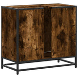 Bathroom Sink Cabinet Smoked Oak 65x33x60 cm Engineered Wood 849286