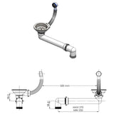 Kitchen Sink Single Basin Granite 42 x 46 x 31 cm Graphite 42053754