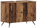 2 Piece Bathroom Cabinet Set BREDA Old Wood Engineered Wood 3418051