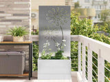 Garden Privacy Screen Sliver 50 x 150 cm Stainless steel 876459