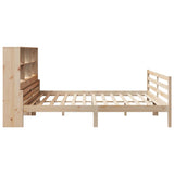 Bookcase Bed without Mattress 200x200 cm Solid Wood Pine 3322245