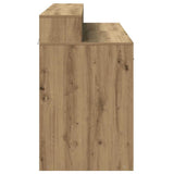 Desk with LED Lights Artisian Oak 140x55x91 cm Engineered Wood 3309428