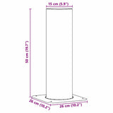 Chimney Head Extension Silver 26 x 26 x 50 cm Stainless Steel 42008440
