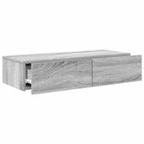 Wall Shelf with Drawers Grey Sonoma 80x33x17 cm Engineered Wood 859982