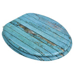 ZNTS Toilet Seats with Lids 2 pcs MDF Old Wood 275913