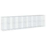Gabion Basket with Cover 800x100x200 cm Galvanised Iron 3295239
