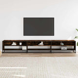TV Cabinet Smoked Oak 270x40x46 cm Engineered Wood 3300812