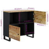 Sideboard with 2 Doors 80x33x75 cm Solid Wood Mango 352921